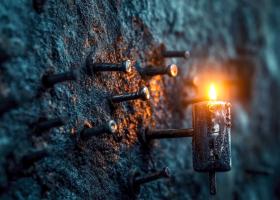 Genageltes Licht